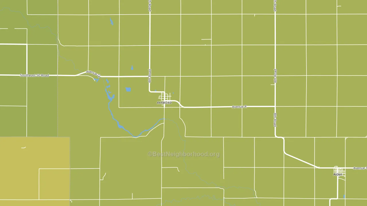 Raymond, KS block-group voter-turnout map