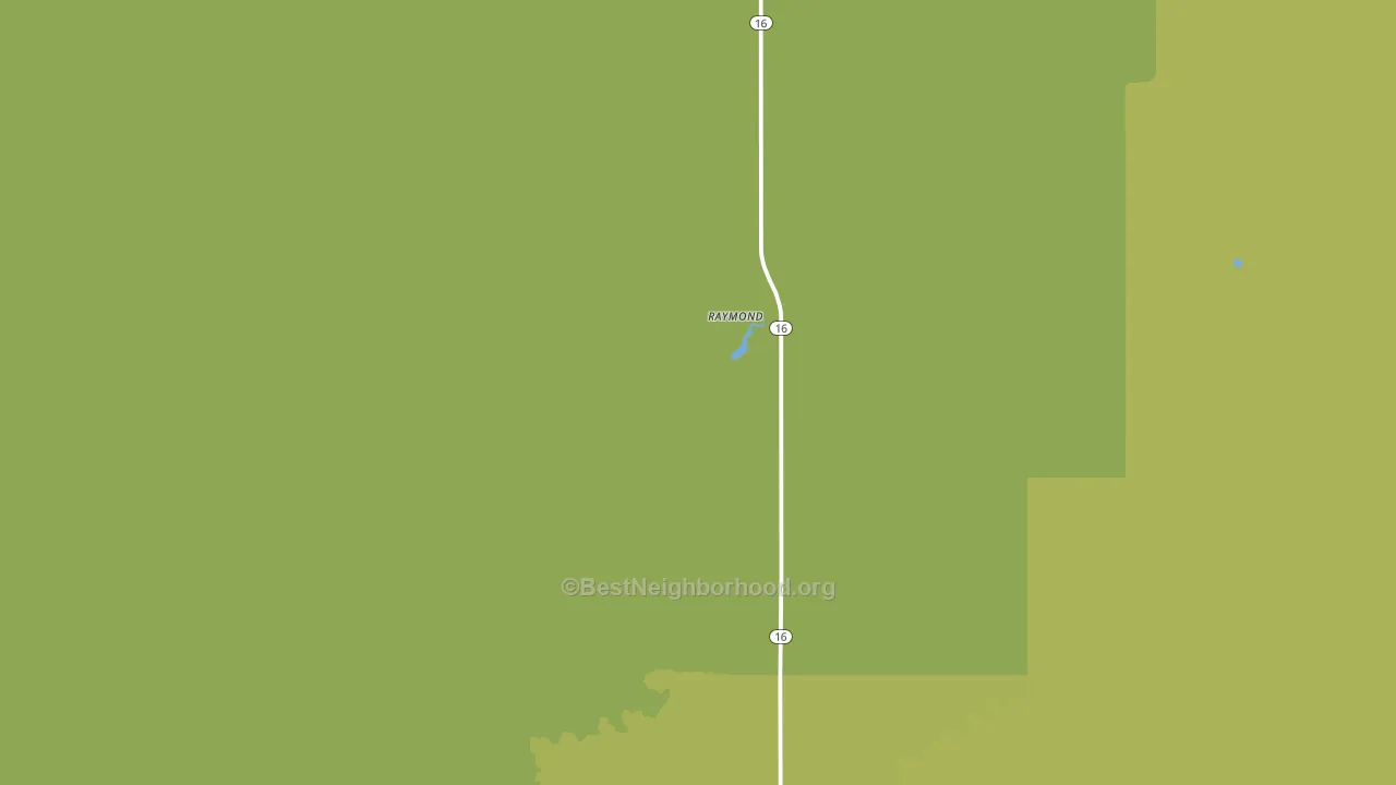 Raymond, MT block-group voter-turnout map