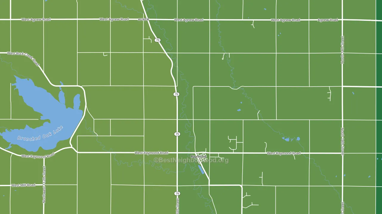Raymond, NE block-group voter-turnout map