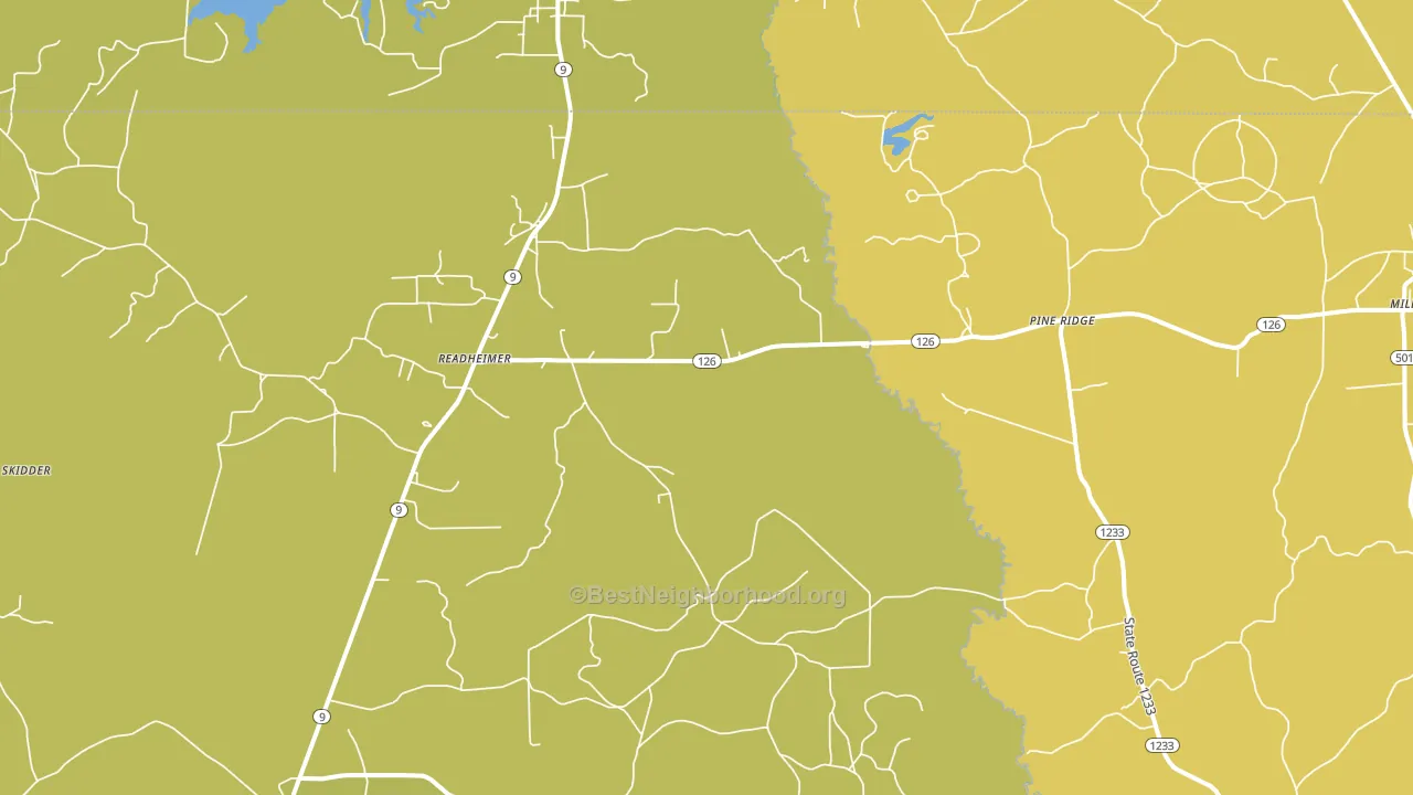 Readheimer, LA block-group voter-turnout map