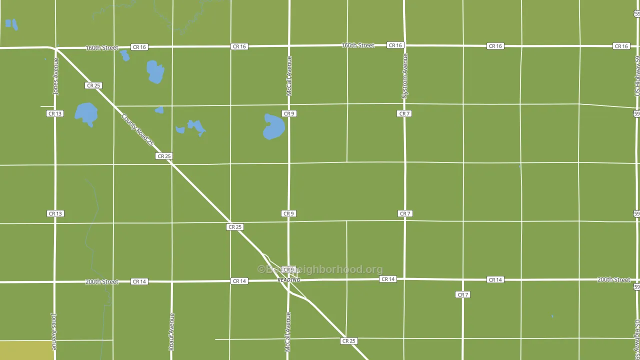 Reading, MN block-group voter-turnout map