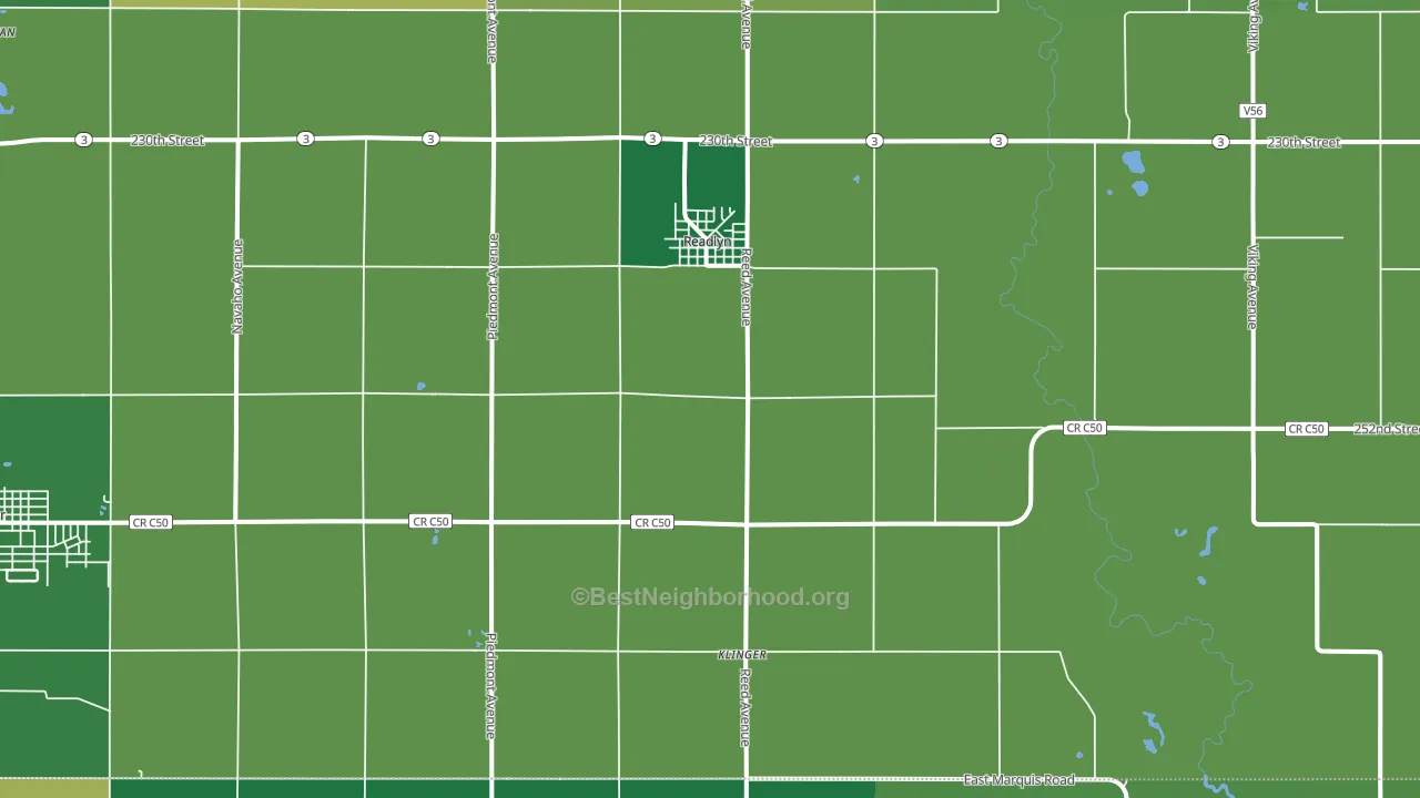 Readlyn, IA block-group voter-turnout map