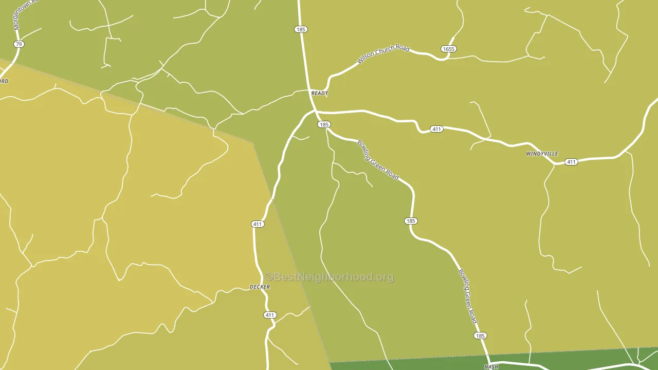 Ready, KY block-group voter-turnout map