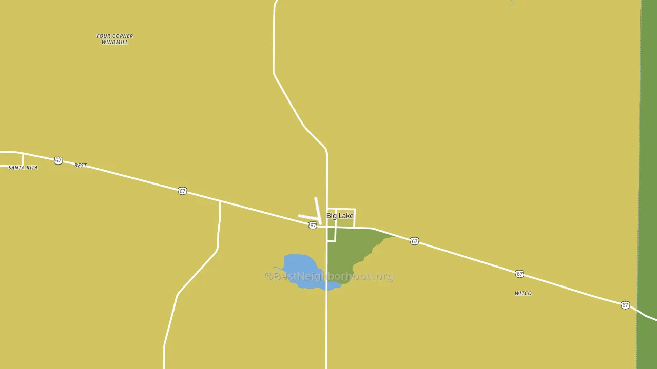 Reagan County, TX block-group voter-turnout map