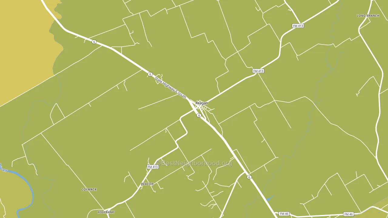 Reagan, TX block-group voter-turnout map