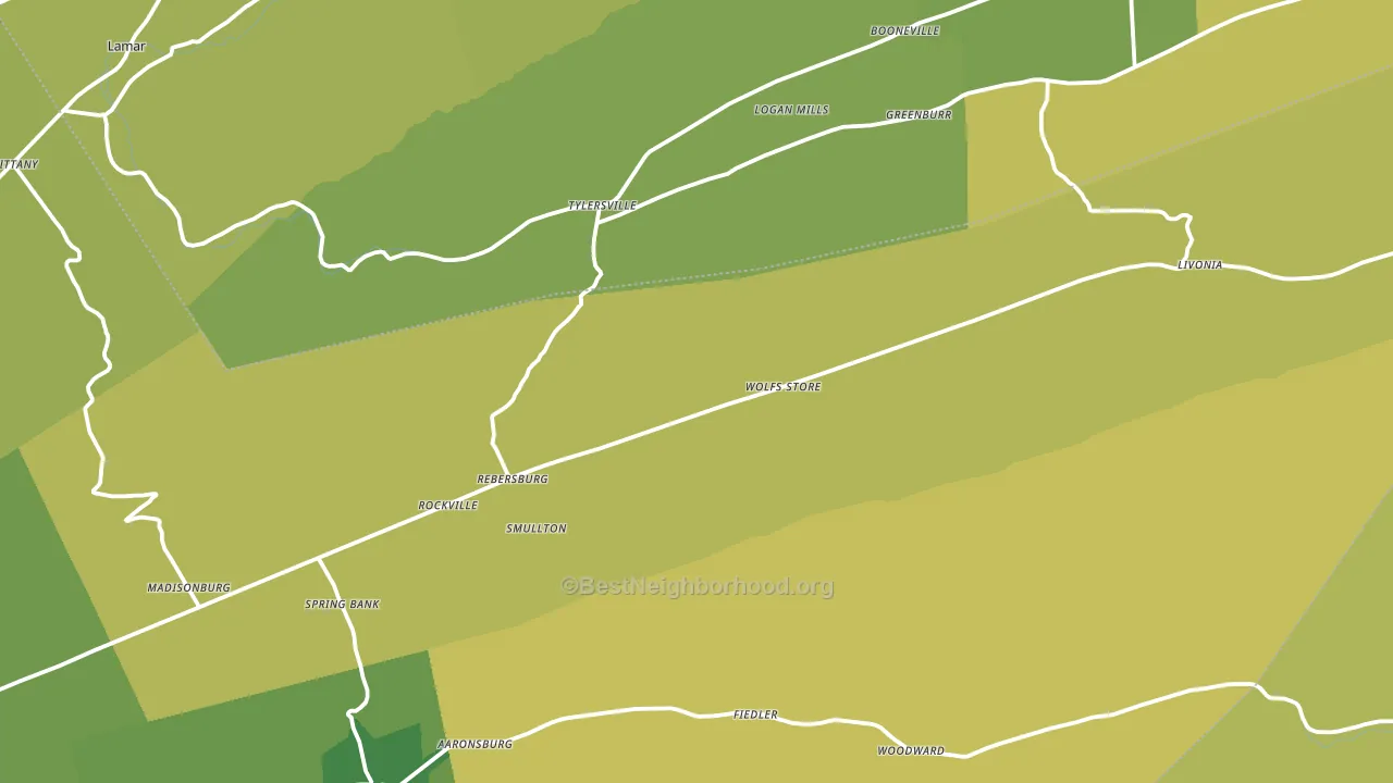 Rebersburg, PA block-group voter-turnout map