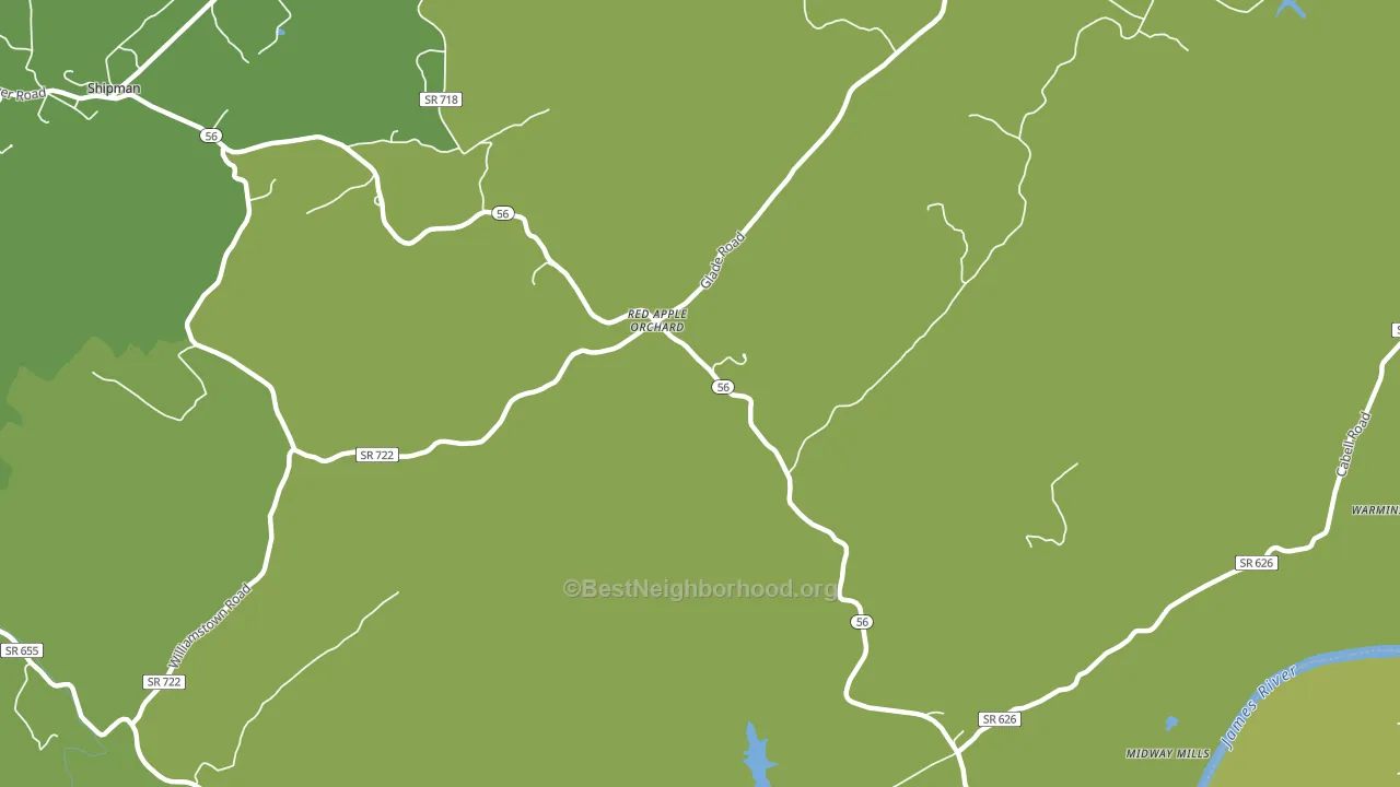 Red Apple Orchard, VA block-group voter-turnout map