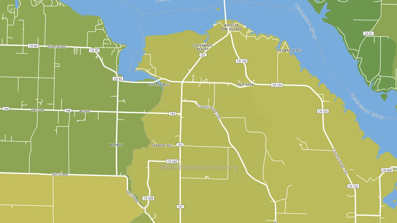 Red Bank, AL block-group voter-turnout map
