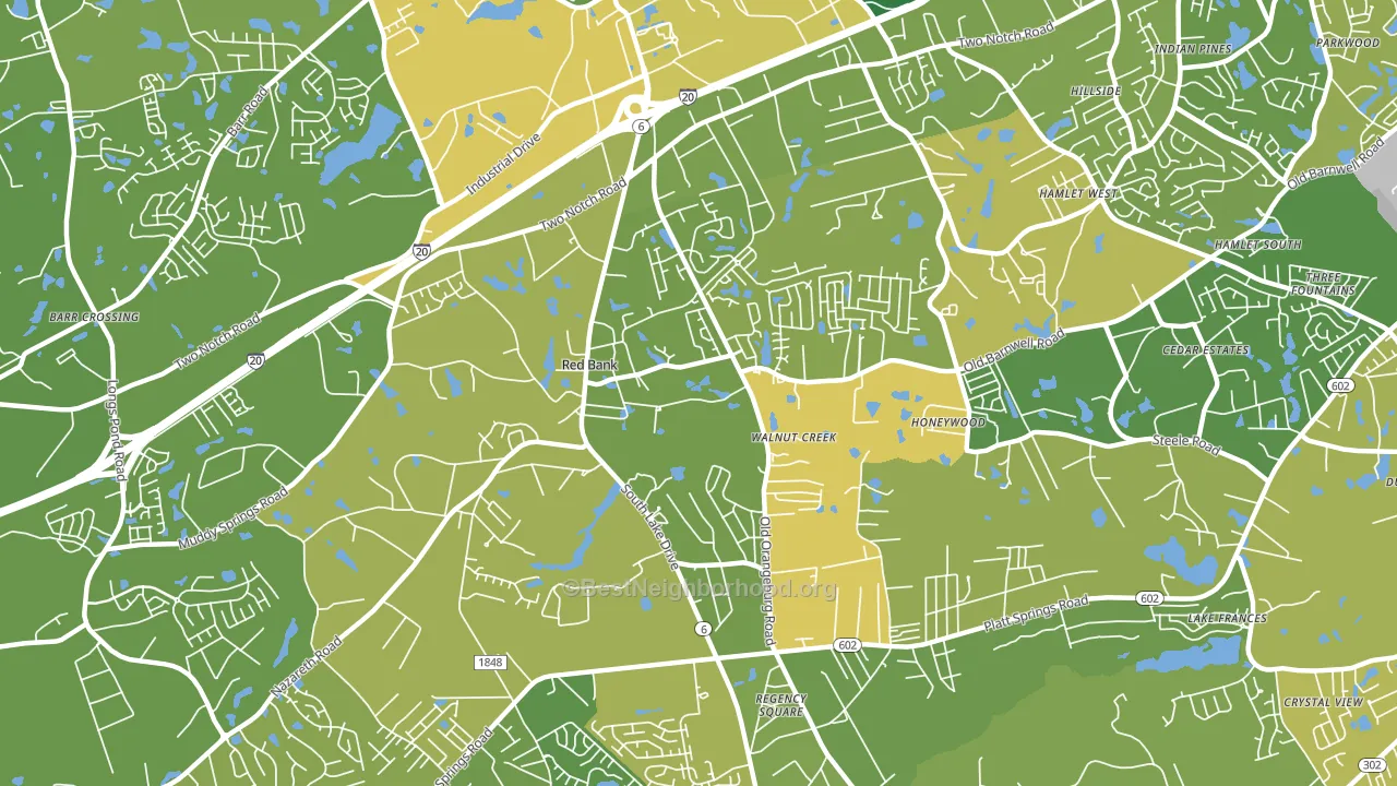 Red Bank, SC block-group voter-turnout map