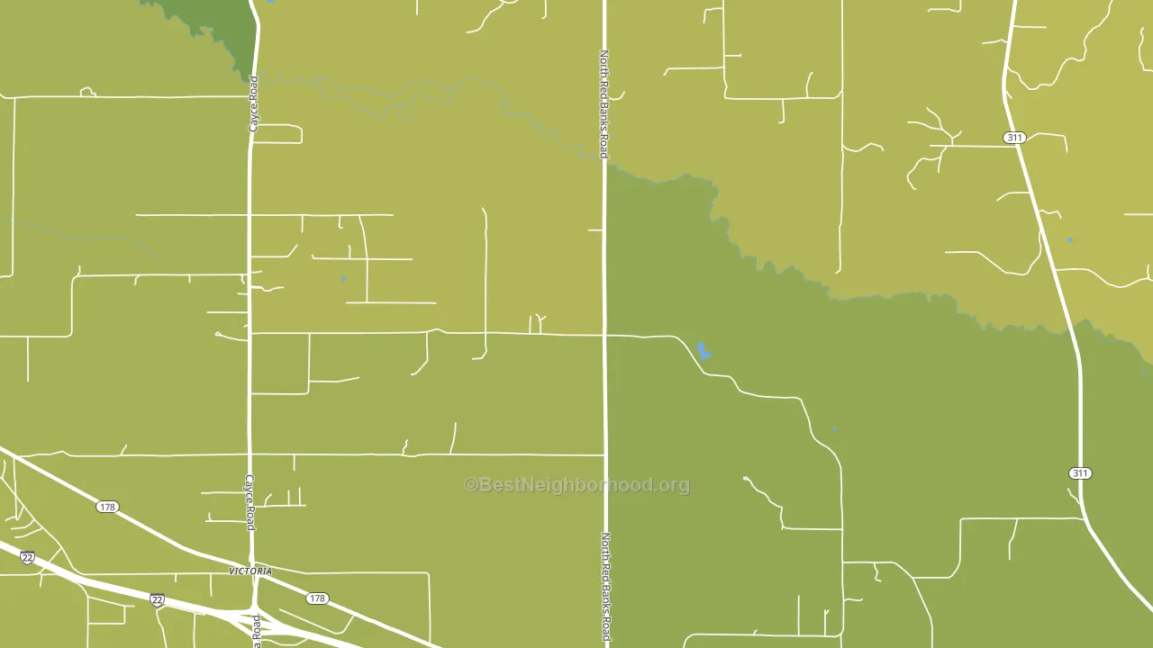 Red Banks, MS block-group voter-turnout map