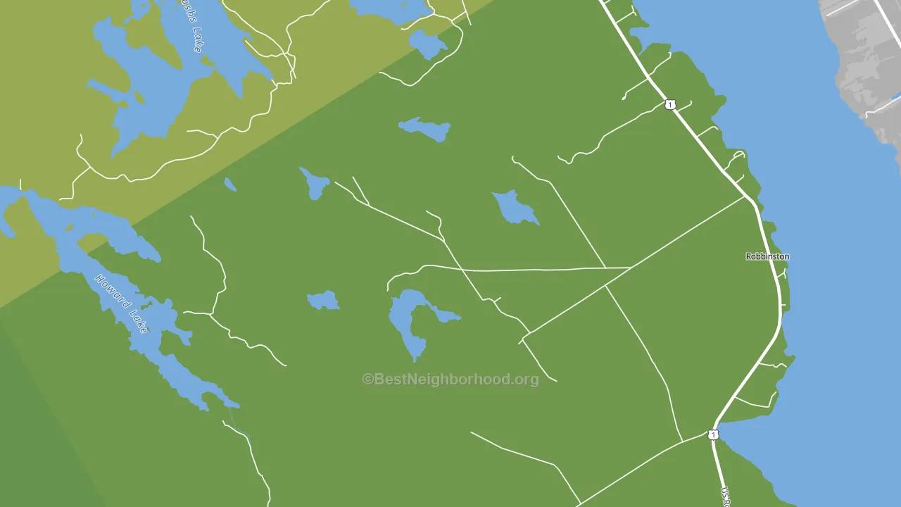 Red Beach, ME block-group voter-turnout map