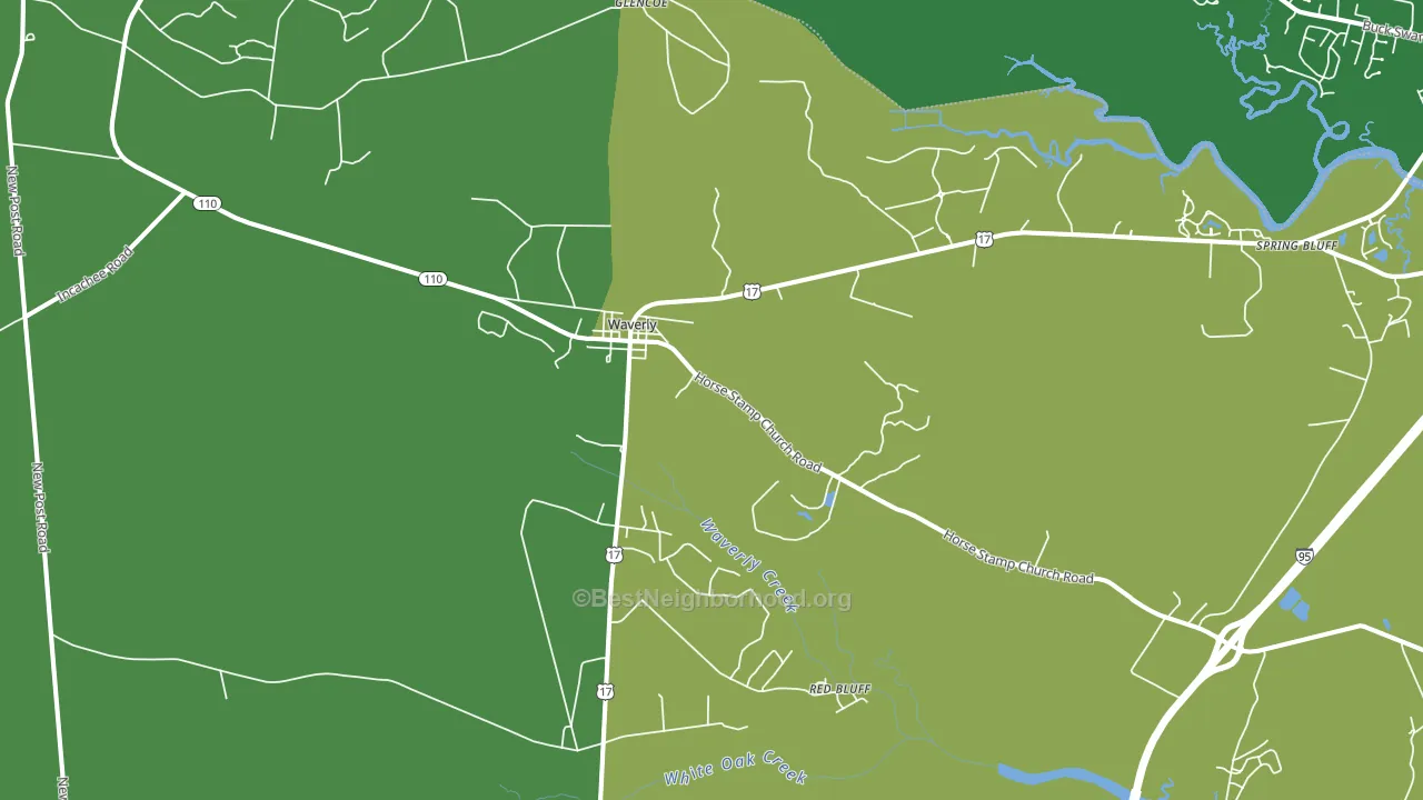 Red Bluff, GA block-group voter-turnout map