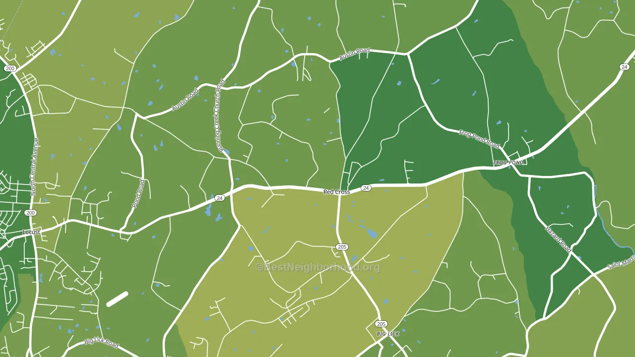 Red Cross, NC block-group voter-turnout map