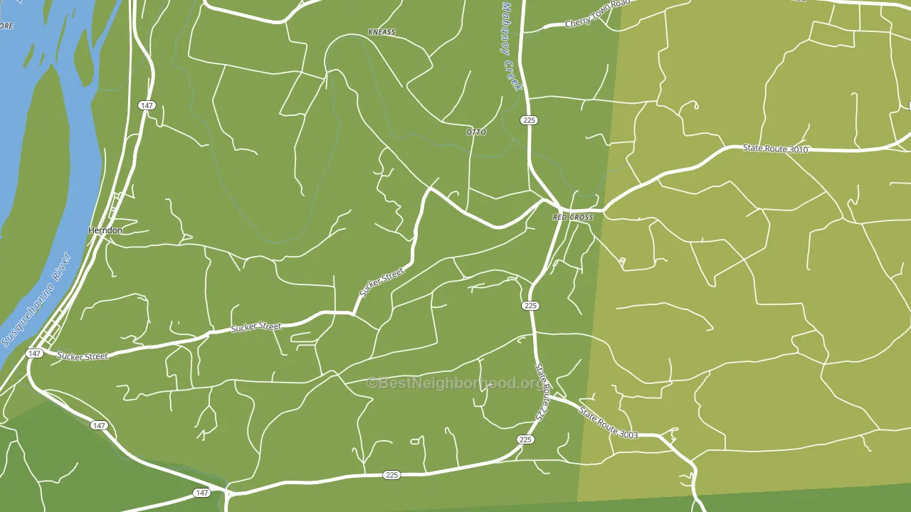 Red Cross, PA block-group voter-turnout map
