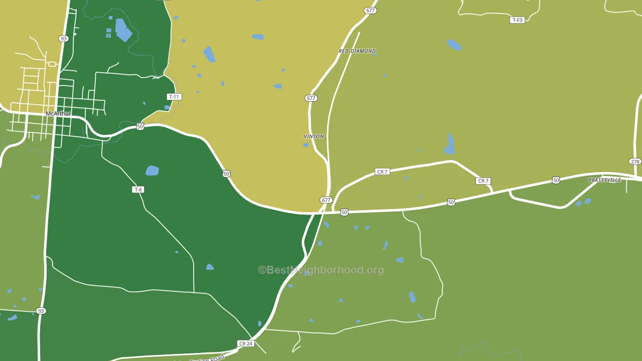Red Diamond, OH block-group voter-turnout map