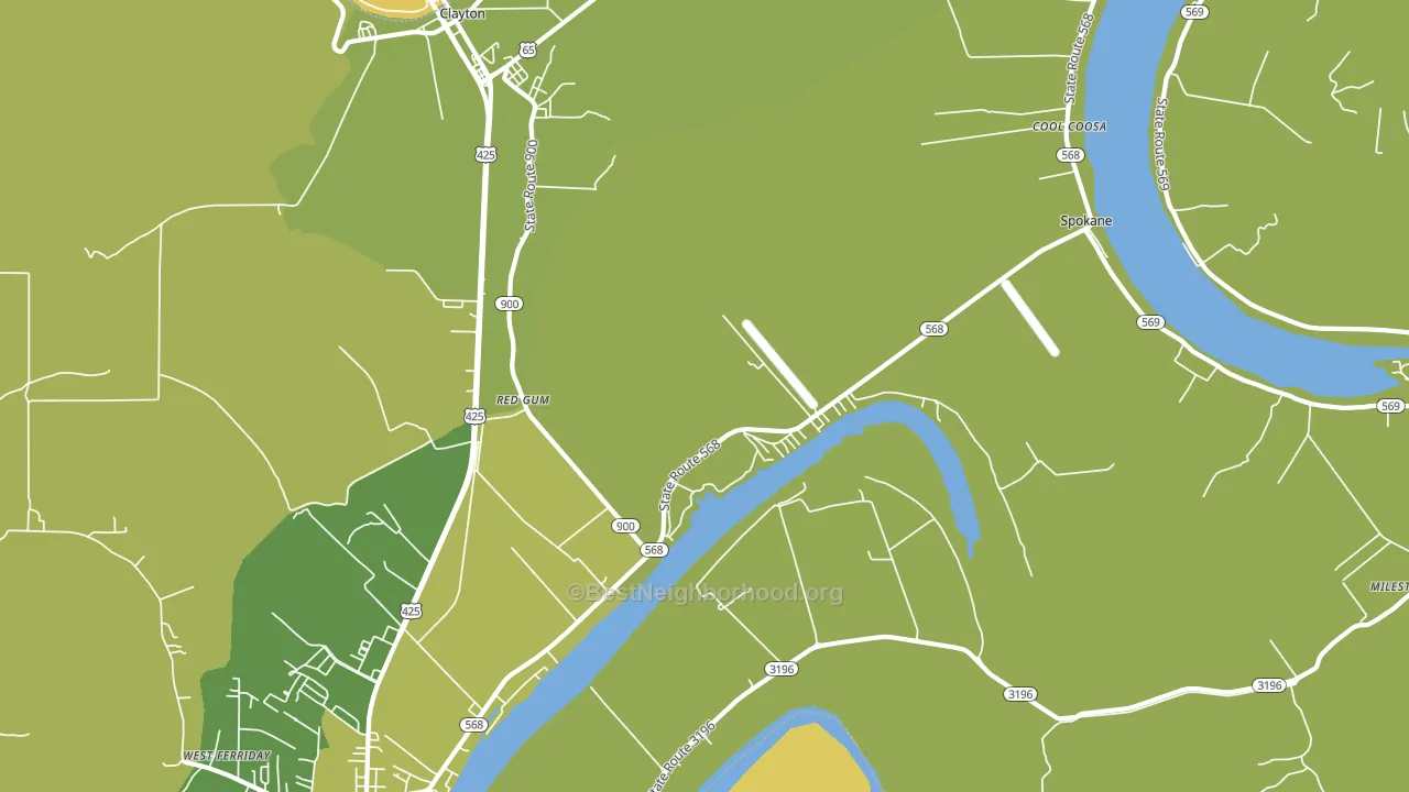 Red Gum, LA block-group voter-turnout map