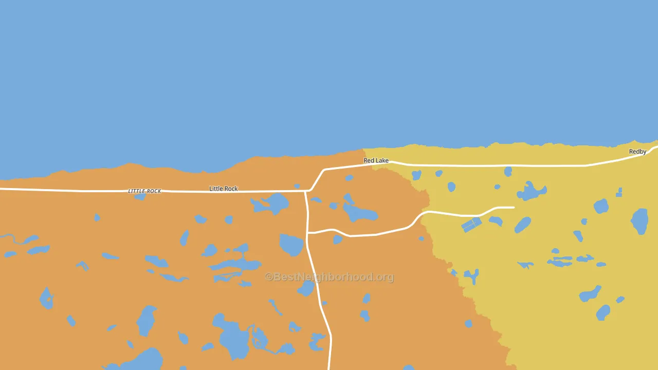 Red Lake, MN block-group voter-turnout map