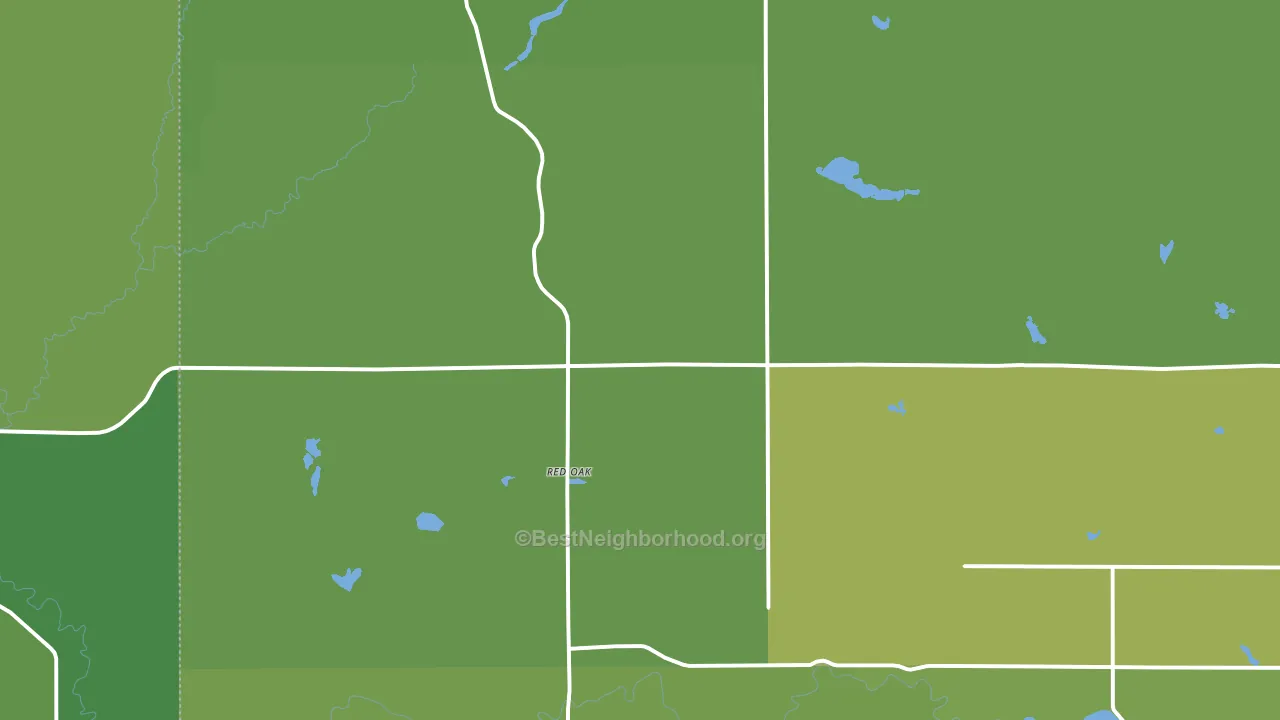 Red Oak, MI block-group voter-turnout map