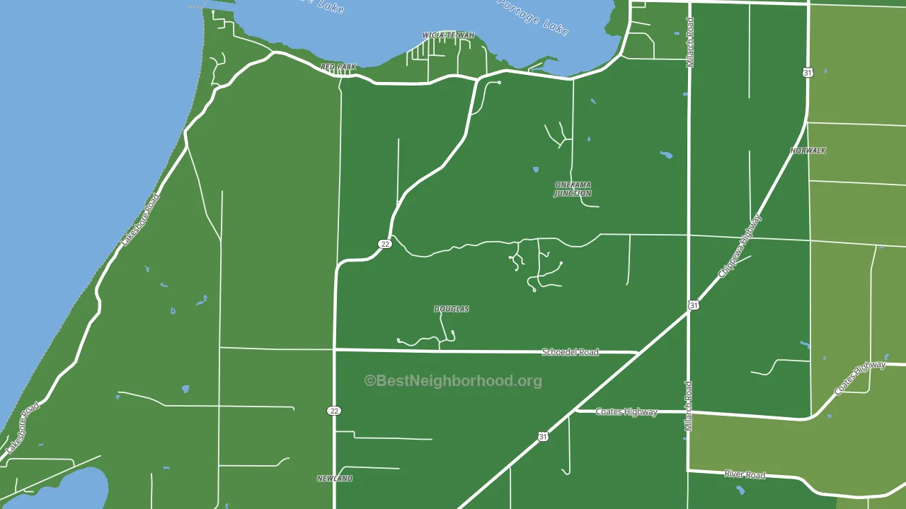 Red Park, MI block-group voter-turnout map