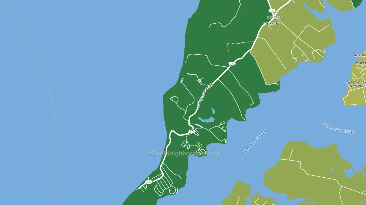 Red Point, MD block-group voter-turnout map