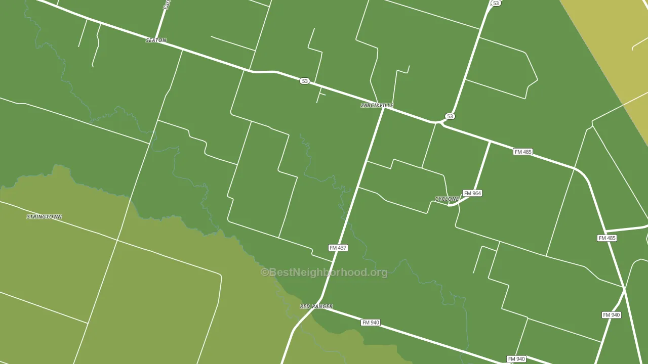 Red Ranger, TX block-group voter-turnout map