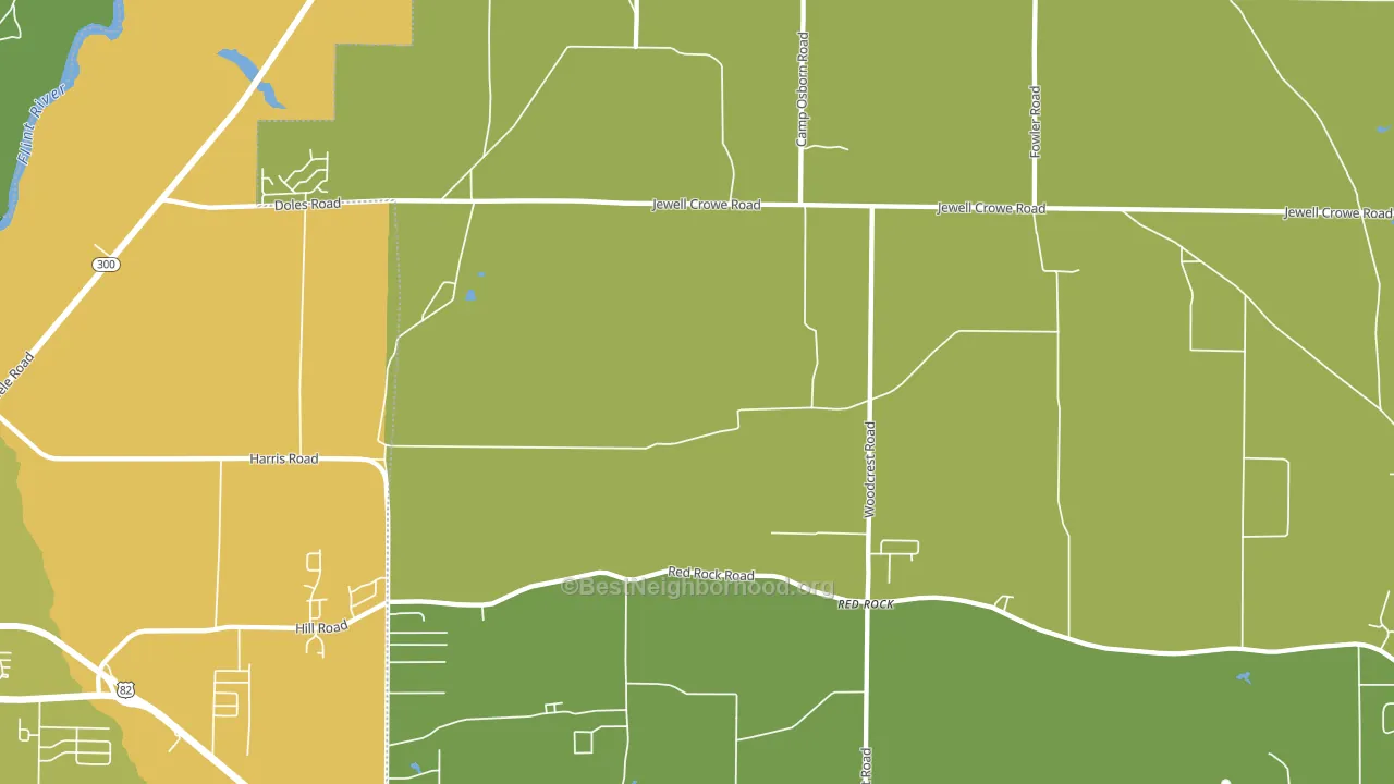 Red Rock, GA block-group voter-turnout map