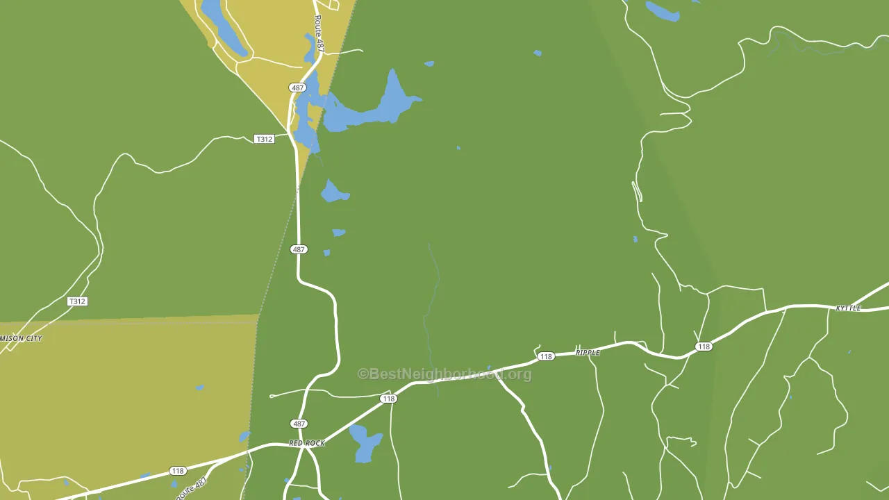 Red Rock, PA block-group voter-turnout map