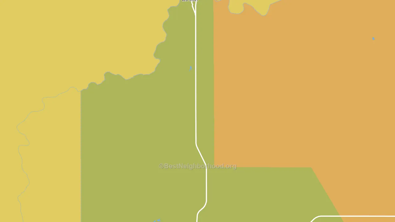Red Shirt, SD block-group voter-turnout map