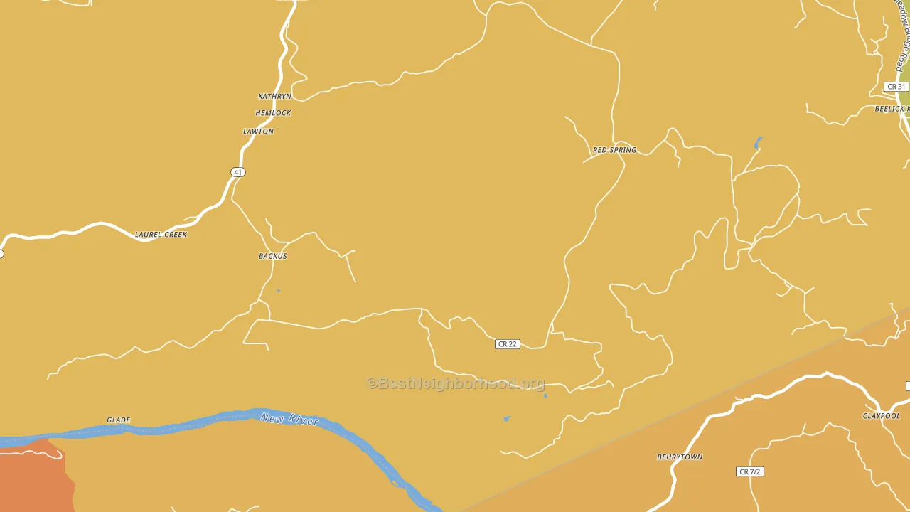 Red Spring, WV block-group voter-turnout map