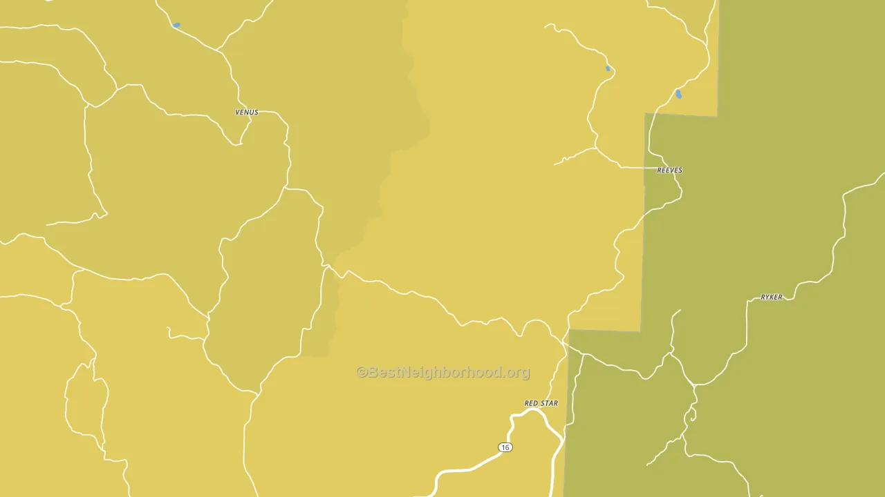 Red Star, AR block-group voter-turnout map