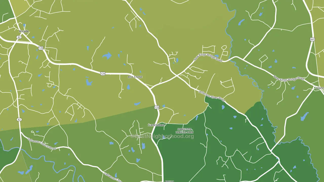 Red Stone, GA block-group voter-turnout map
