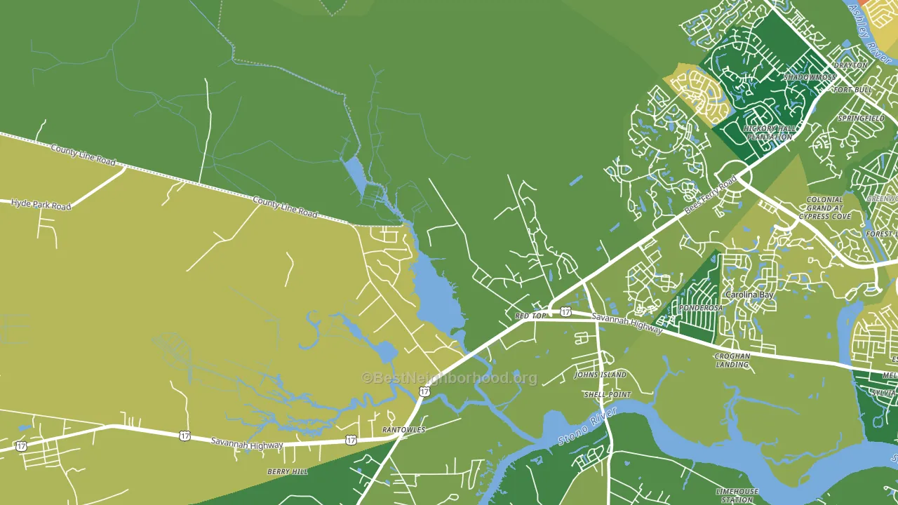 Red Top, SC block-group voter-turnout map