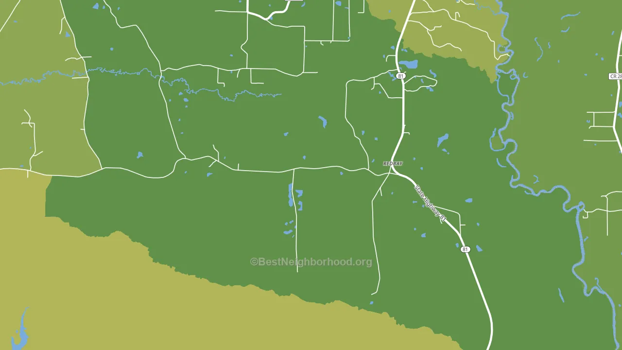Redbay, FL block-group voter-turnout map