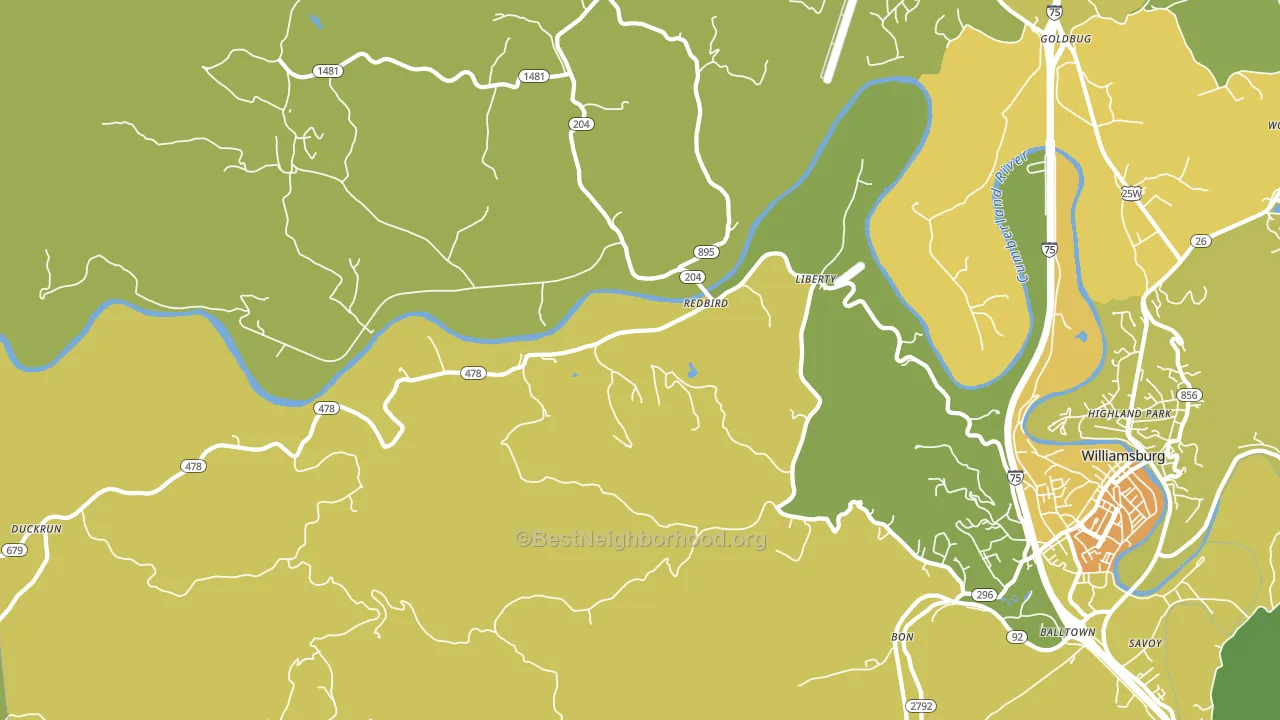 Redbird, KY block-group voter-turnout map