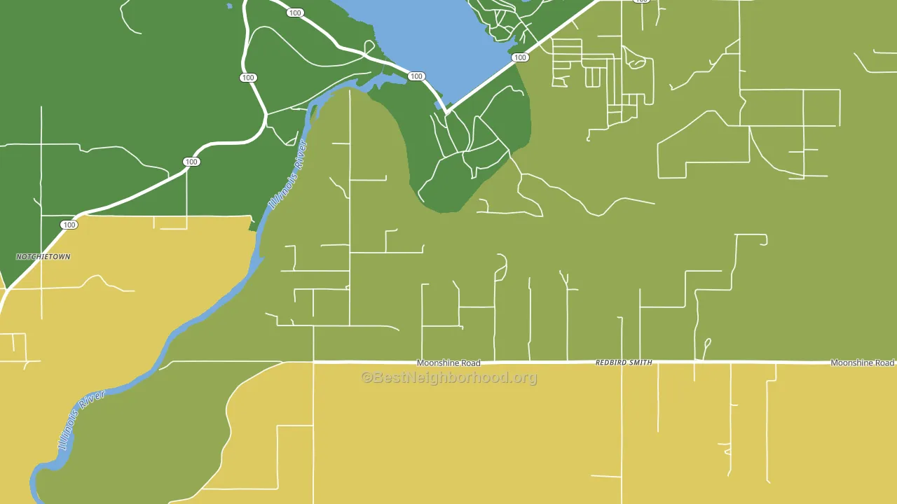 Redbird Smith, OK block-group voter-turnout map