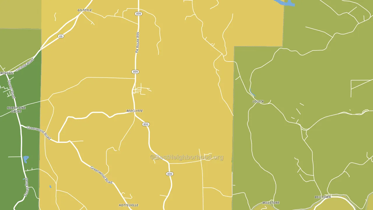 Redclyffe, PA block-group voter-turnout map