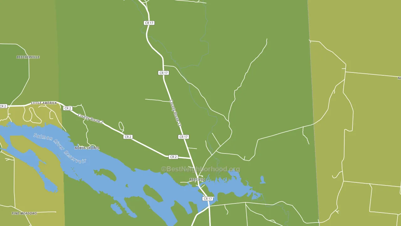 Redfield, NY block-group voter-turnout map
