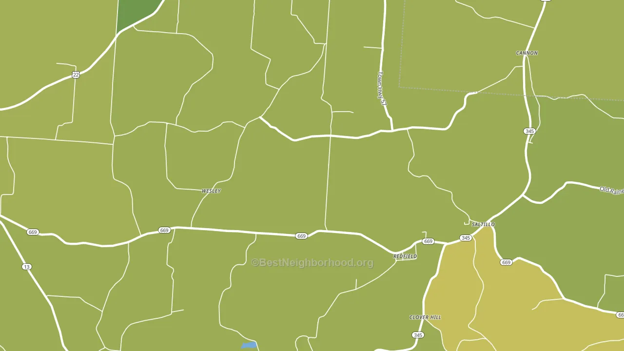 Redfield, OH block-group voter-turnout map