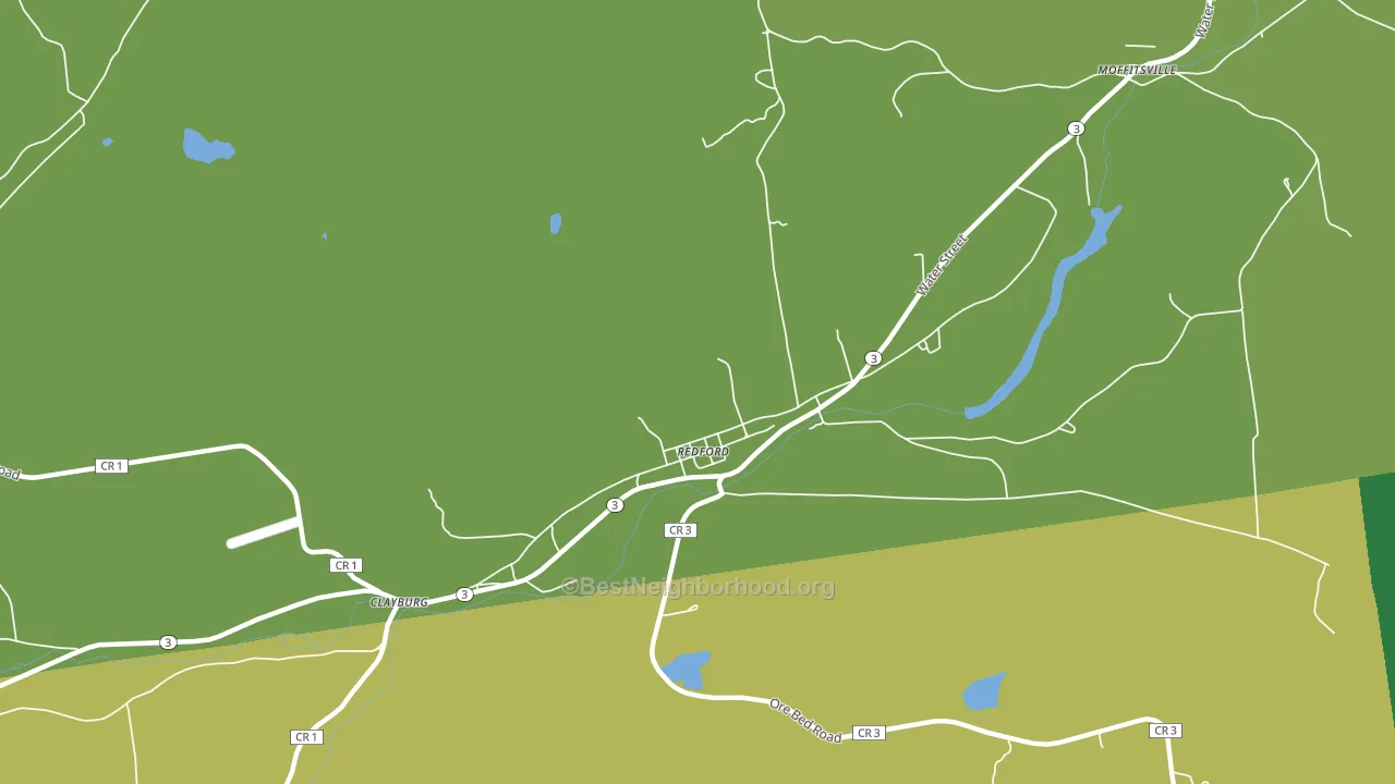 Redford, NY block-group voter-turnout map
