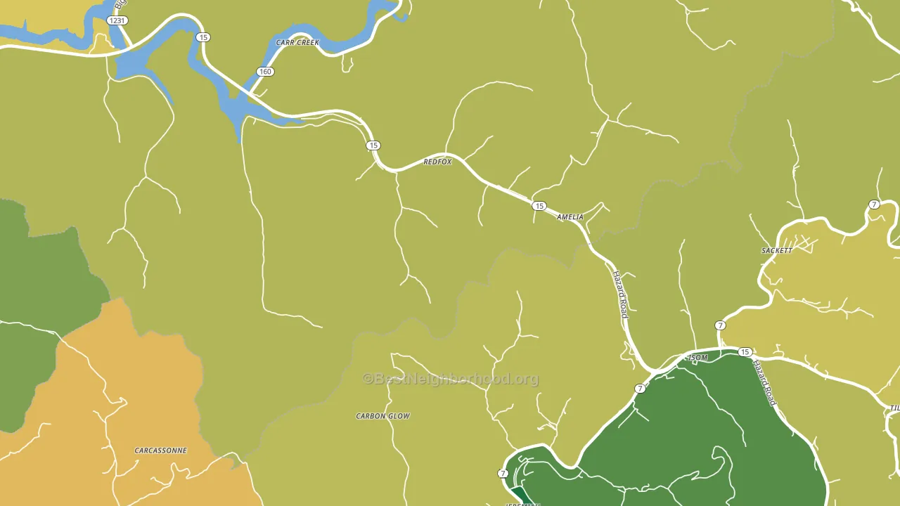 Redfox, KY block-group voter-turnout map