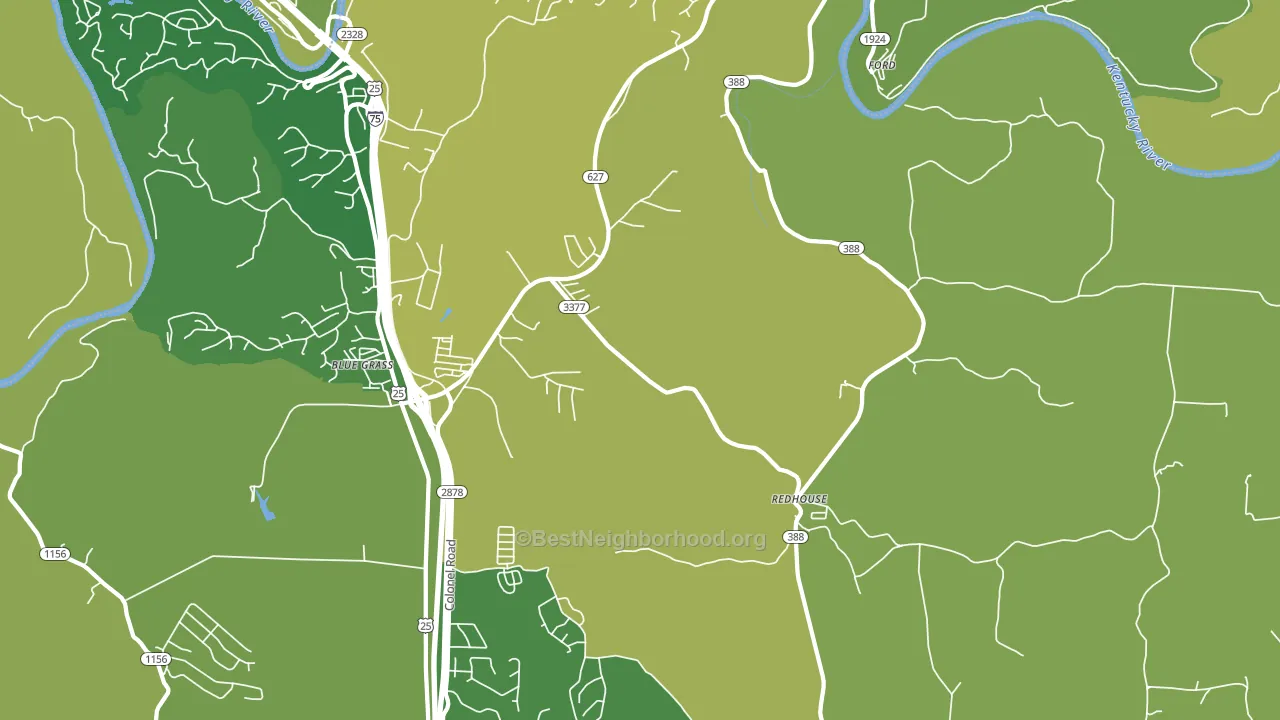 Redhouse, KY block-group voter-turnout map