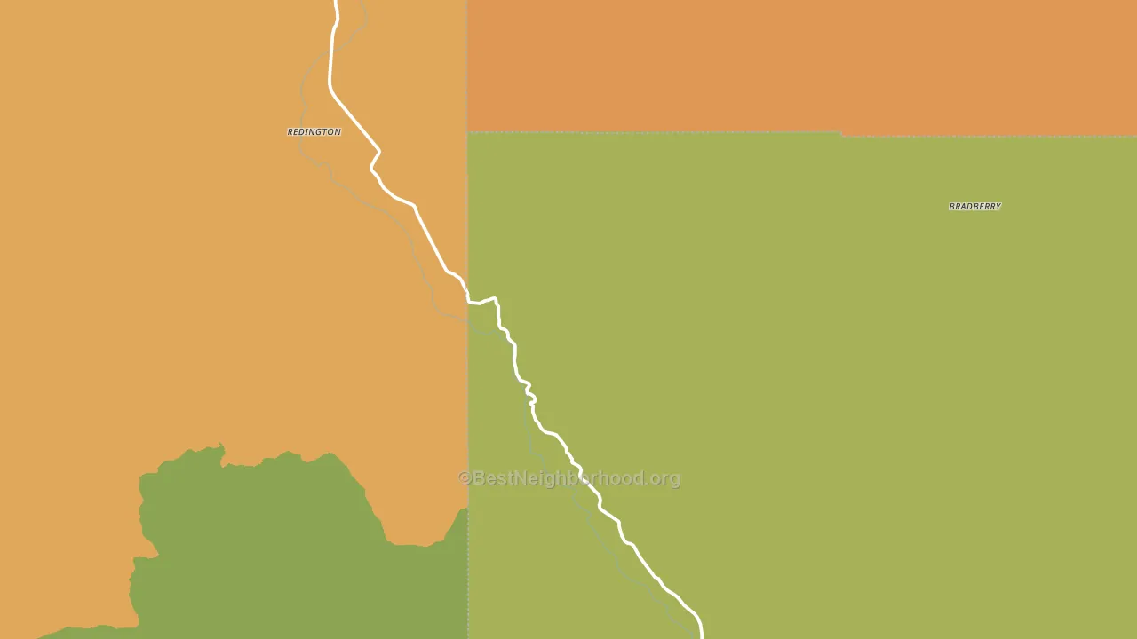 Redington, AZ block-group voter-turnout map