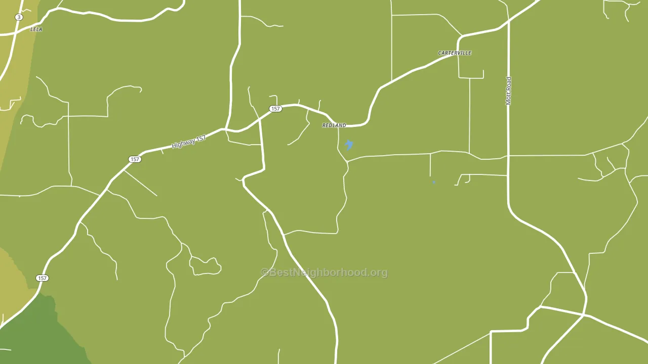 Redland, LA block-group voter-turnout map