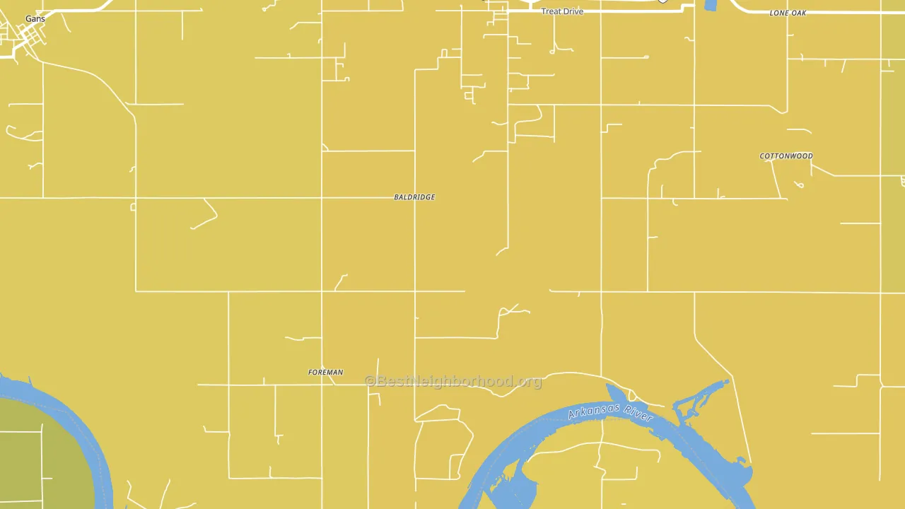 Redland, OK block-group voter-turnout map