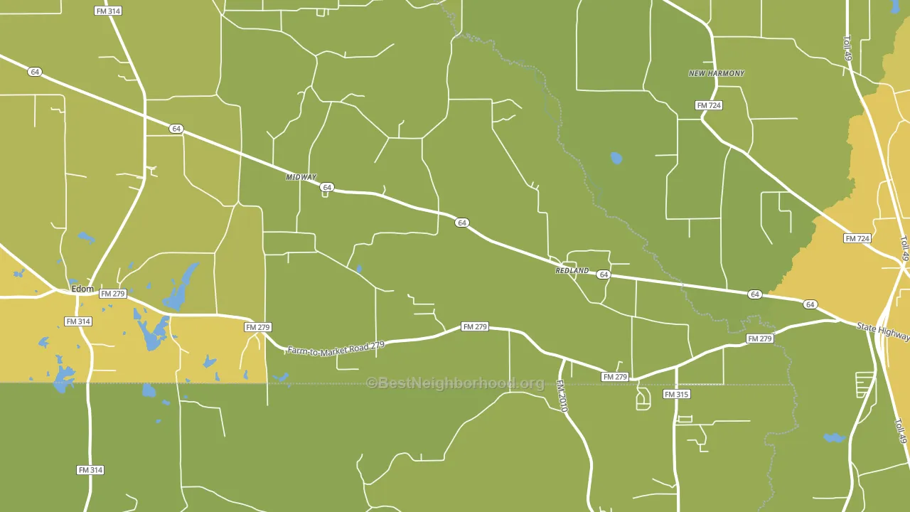Redland, TX block-group voter-turnout map