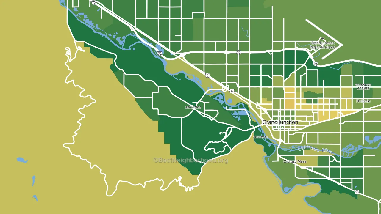 Redlands, CO block-group voter-turnout map