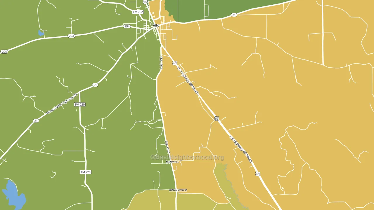 Redlawn, TX block-group voter-turnout map