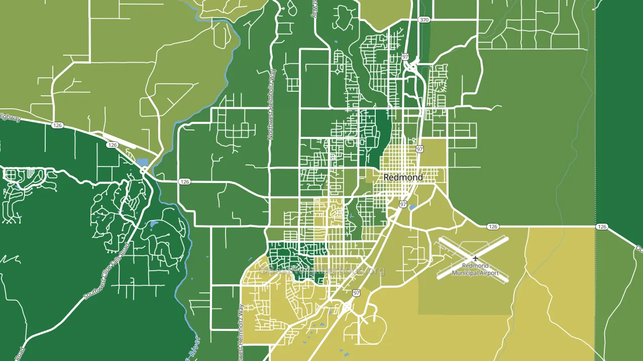 Redmond, OR block-group voter-turnout map