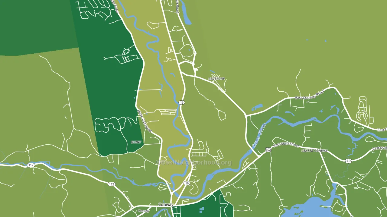 Redstone, NH block-group voter-turnout map