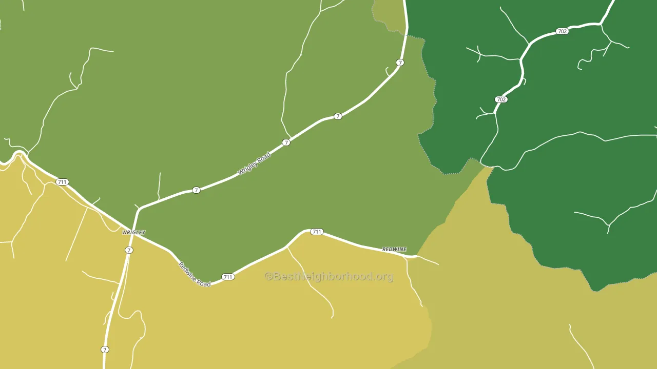 Redwine, KY block-group voter-turnout map